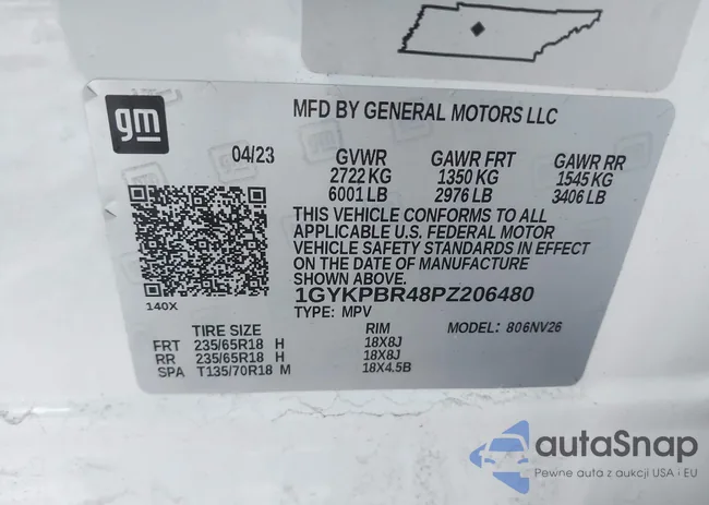 1GYKPBR48PZ206480: 44045145