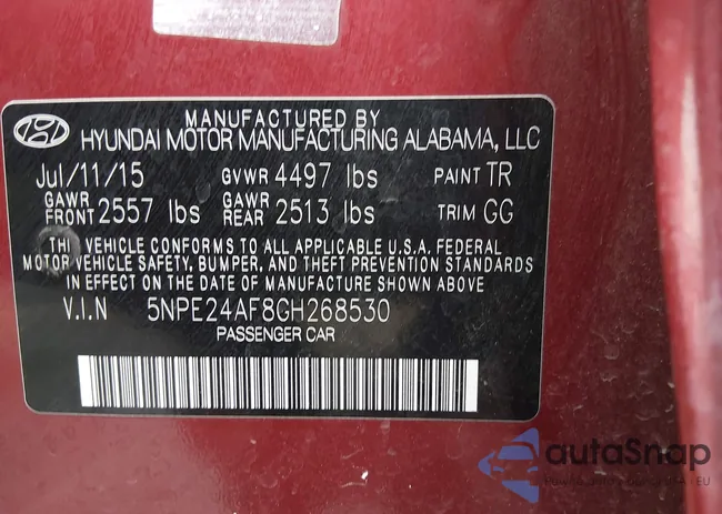 5NPE24AF8GH268530: 44045146