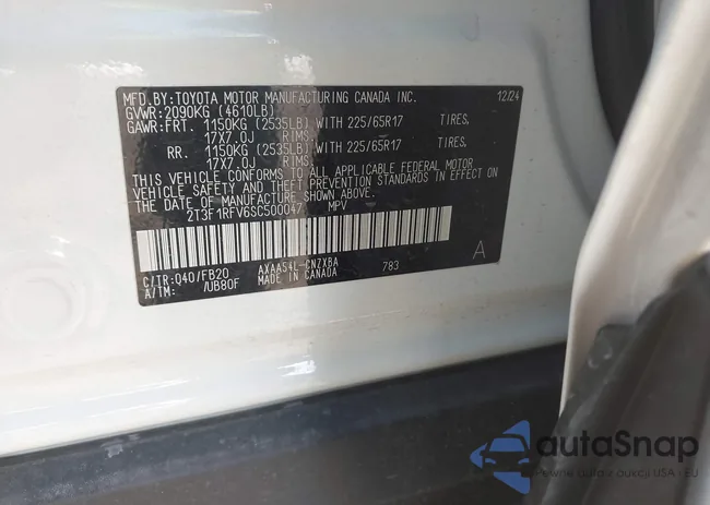 2T3F1RFV6SC500047: 44045171