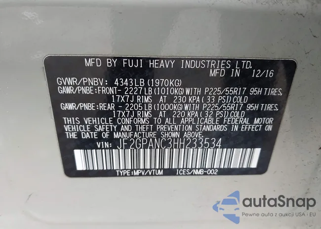 JF2GPANC3HH233534: 44044282