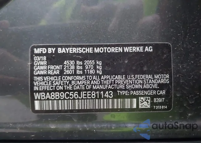 WBA8B9C56JEE81143: 44044341