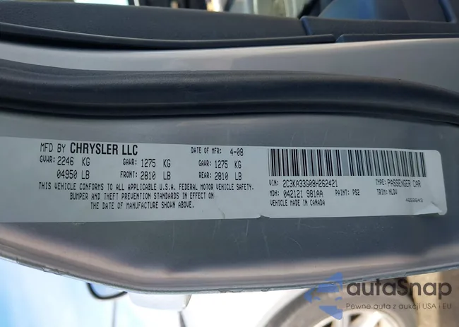 2C3KA33G08H262421: 44044352