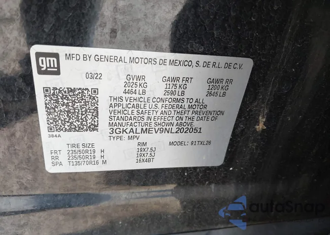 3GKALMEV9NL202051: 44044446