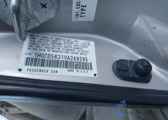 1HGCD5631VA249295: 44044587