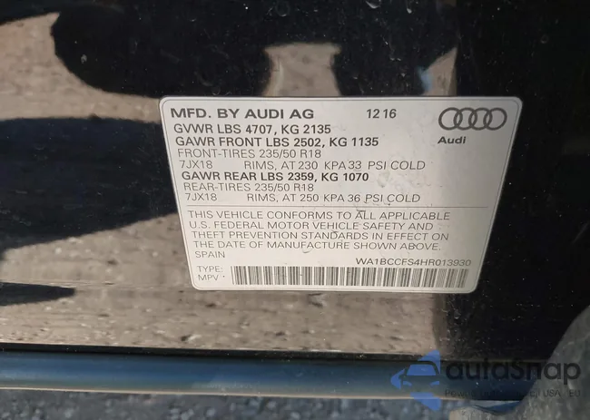 WA1BCCFS4HR013930: 44045753