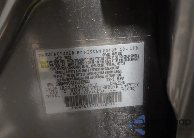 3N8AP6CA7SL312933: 44045850