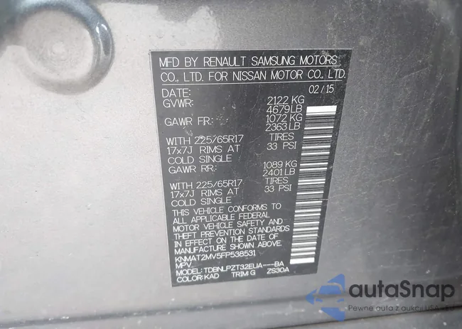 KNMAT2MV5FP538531: 44045945