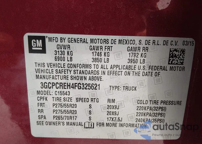 3GCPCREH4FG325621: 44045263