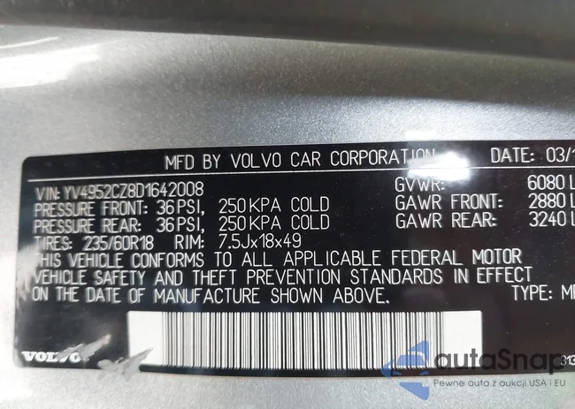 YV4952CZ8D1642008: 44045301