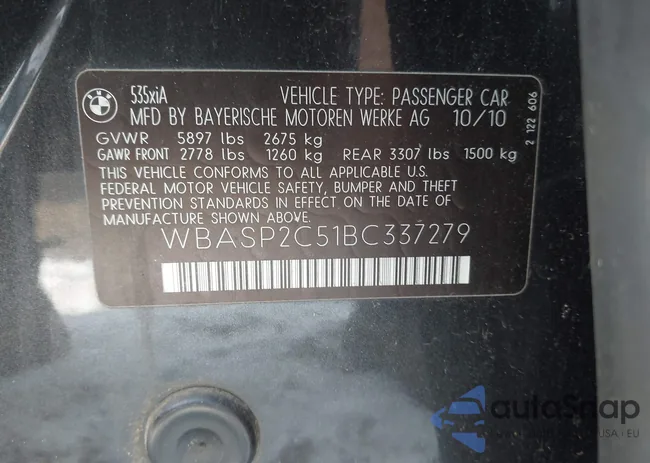 WBASP2C51BC337279: 44045315