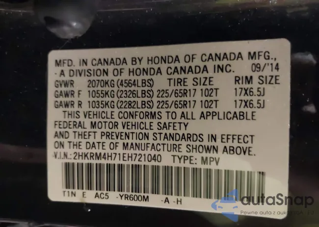 2HKRM4H71EH721040: 44045319