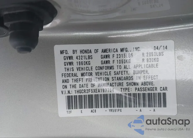 1HGCR2F5XEA197764: 44045332