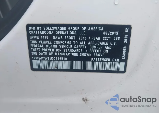 1VWAP7A31DC116519: 44045341