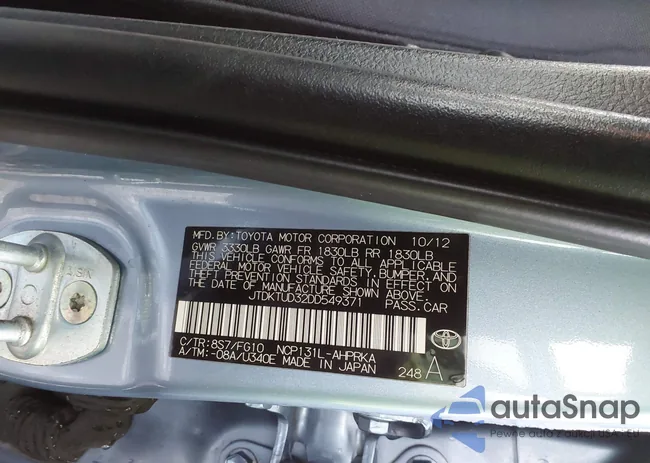 JTDKTUD32DD549371: 44045373