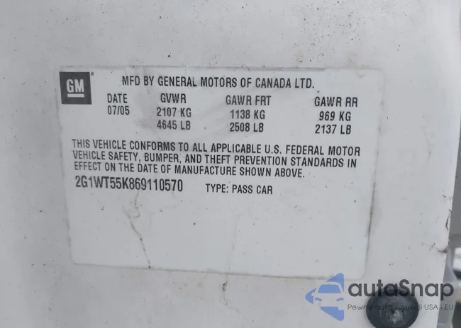 2G1WT55K869110570: 44045510