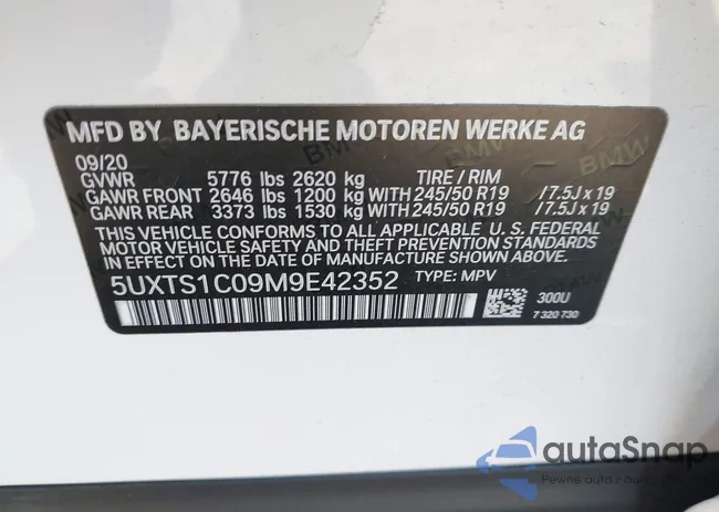 5UXTS1C09M9E42352: 44045532