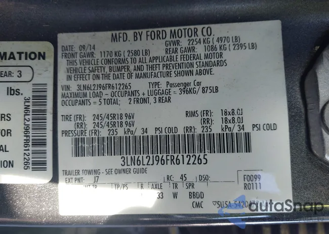 3LN6L2J96FR612265: 44045545