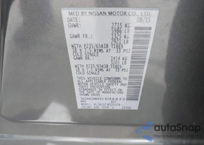 5N1AR2MN4FC694433: 44046653