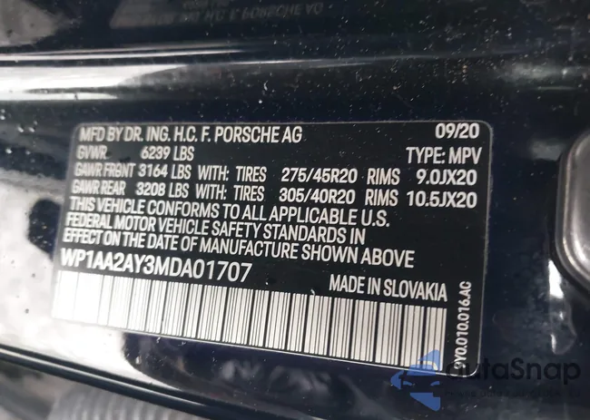 WP1AA2AY3MDA01707: 44046688