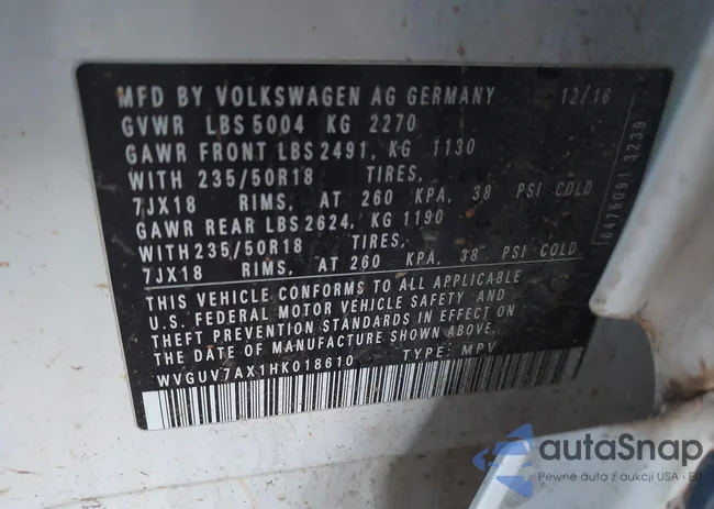 WVGUV7AX1HK018610: 44046777