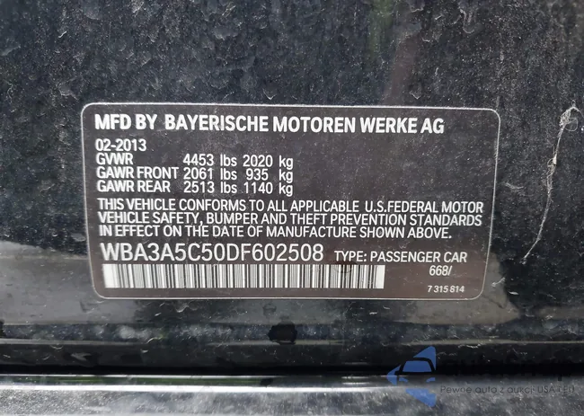 WBA3A5C50DF602508: 44046884