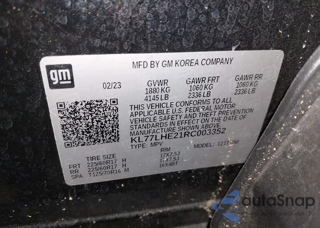 KL77LHE21RC003352: 44047066