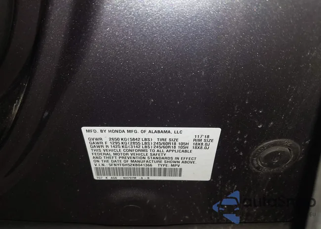 5FNYF6H52KB041366: 44047193