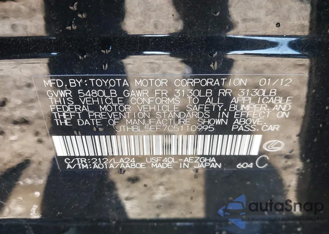 JTHBL5EF7C5110995: 44047204