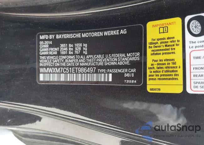 WMWXM7C51ET986497: 44047219