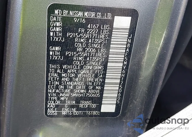 JN8AF5MV6HT750605: 44046305