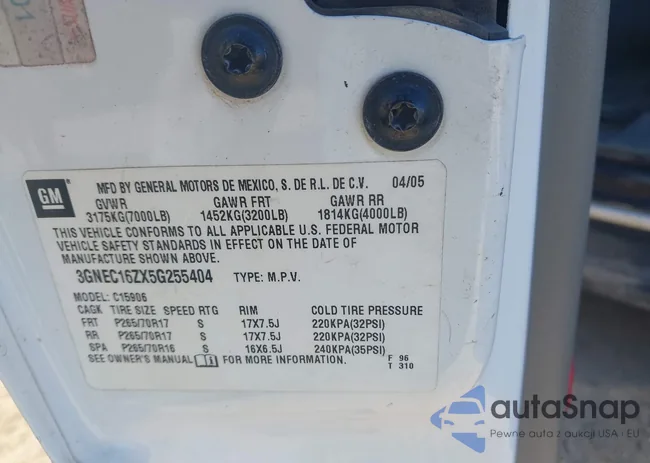 3GNEC16ZX5G255404: 44046471