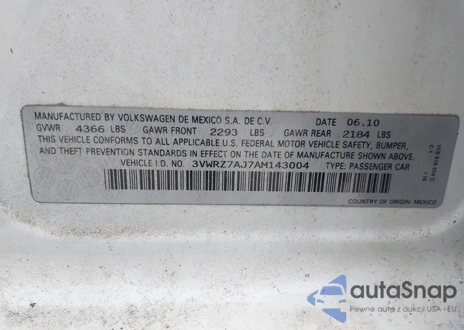 3VWRZ7AJ7AM143004: 44046509