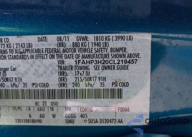 1FAHP3H20CL219457: 44046512