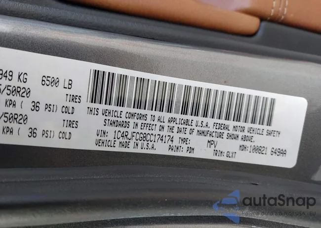 1C4RJFCG8CC174174: 44047753