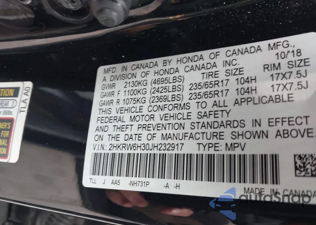 2HKRW6H30JH232917: 44047796