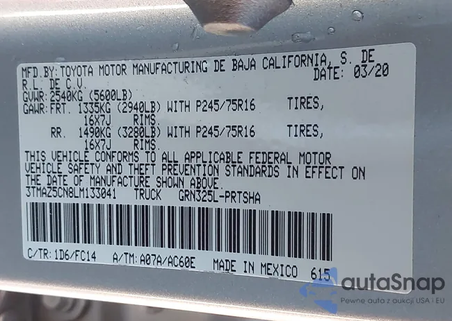 3TMAZ5CN8LM133041: 44047893