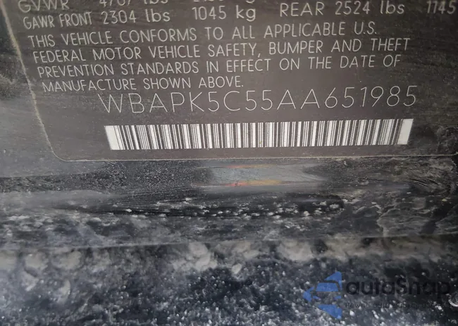 WBAPK5C55AA651985: 44047916