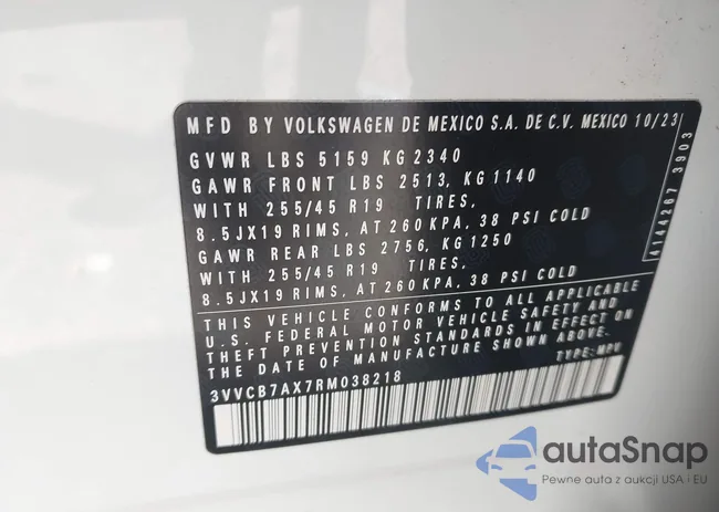 3VVCB7AX7RM038218: 44047953