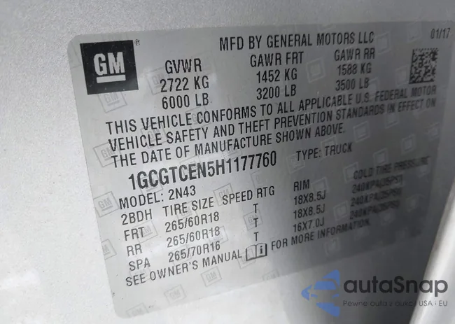 1GCGTCEN5H1177760: 44048093