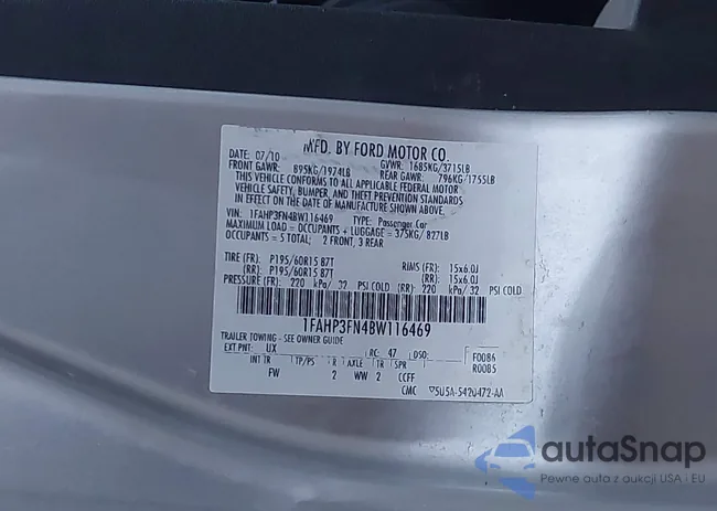 1FAHP3FN4BW116469: 44048116