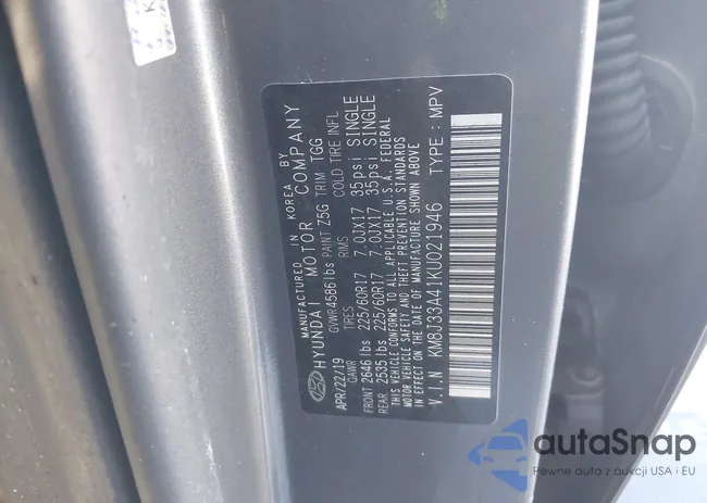 KM8J33A41KU021946: 44047455