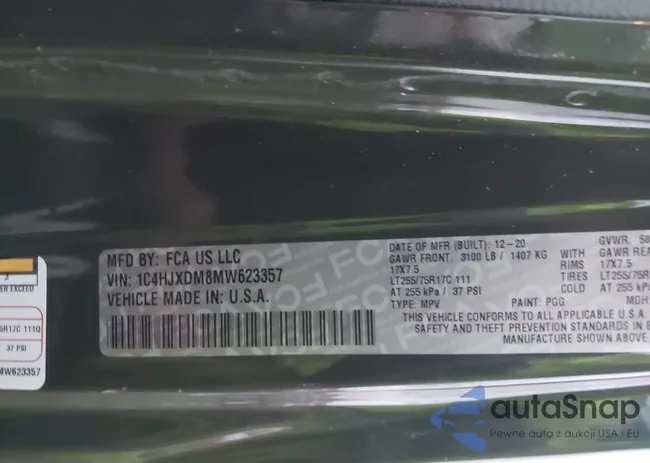 1C4HJXDM8MW623357: 44047534