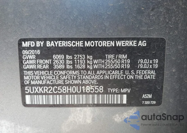 5UXKR2C58H0U18558: 44048809