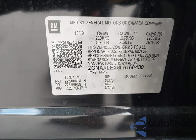 2GNAXLEX8L6160430: 44048849