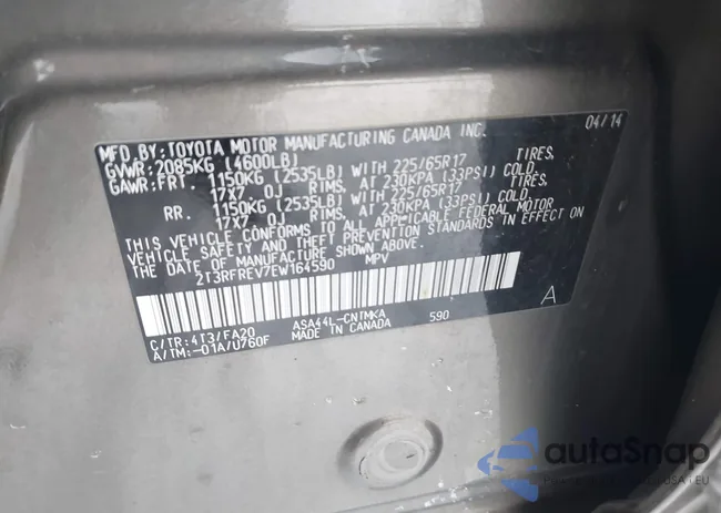 2T3RFREV7EW164590: 44048866