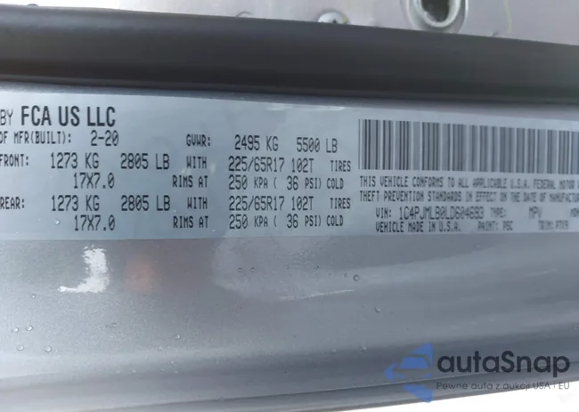 1C4PJMLB0LD604693: 44048893