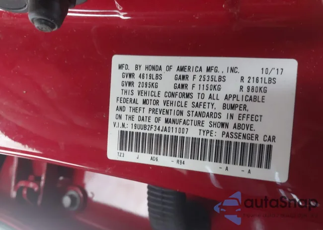 19UUB2F34JA011007: 44048911