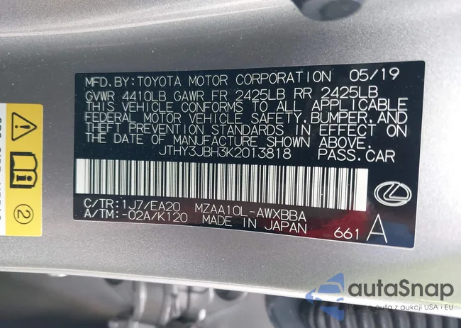 JTHY3JBH3K2013818: 44048921