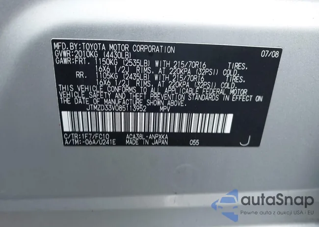 JTMZD33V085113952: 44049025