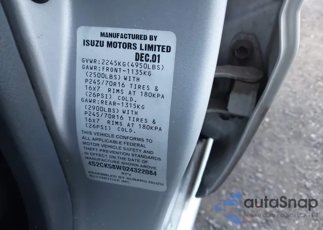 4S2CK58W024322084: 44049139